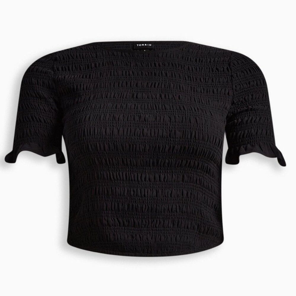 Torrid Chiffon Smocked Crop Top size 3